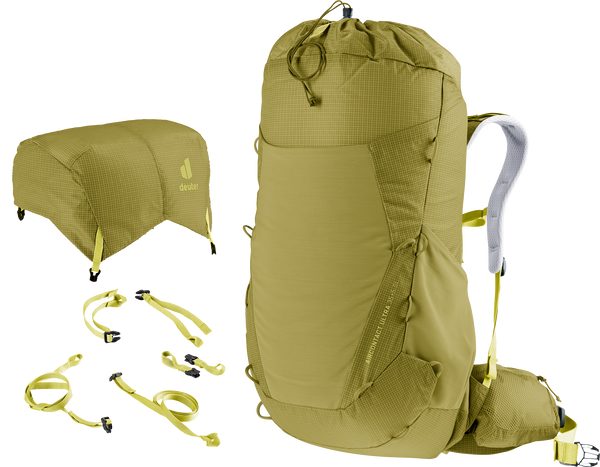 30% OFF! Deuter AIRCONTACT ULTRA 35+5 SL Trekking Hiking Backpack Linden-Sprout