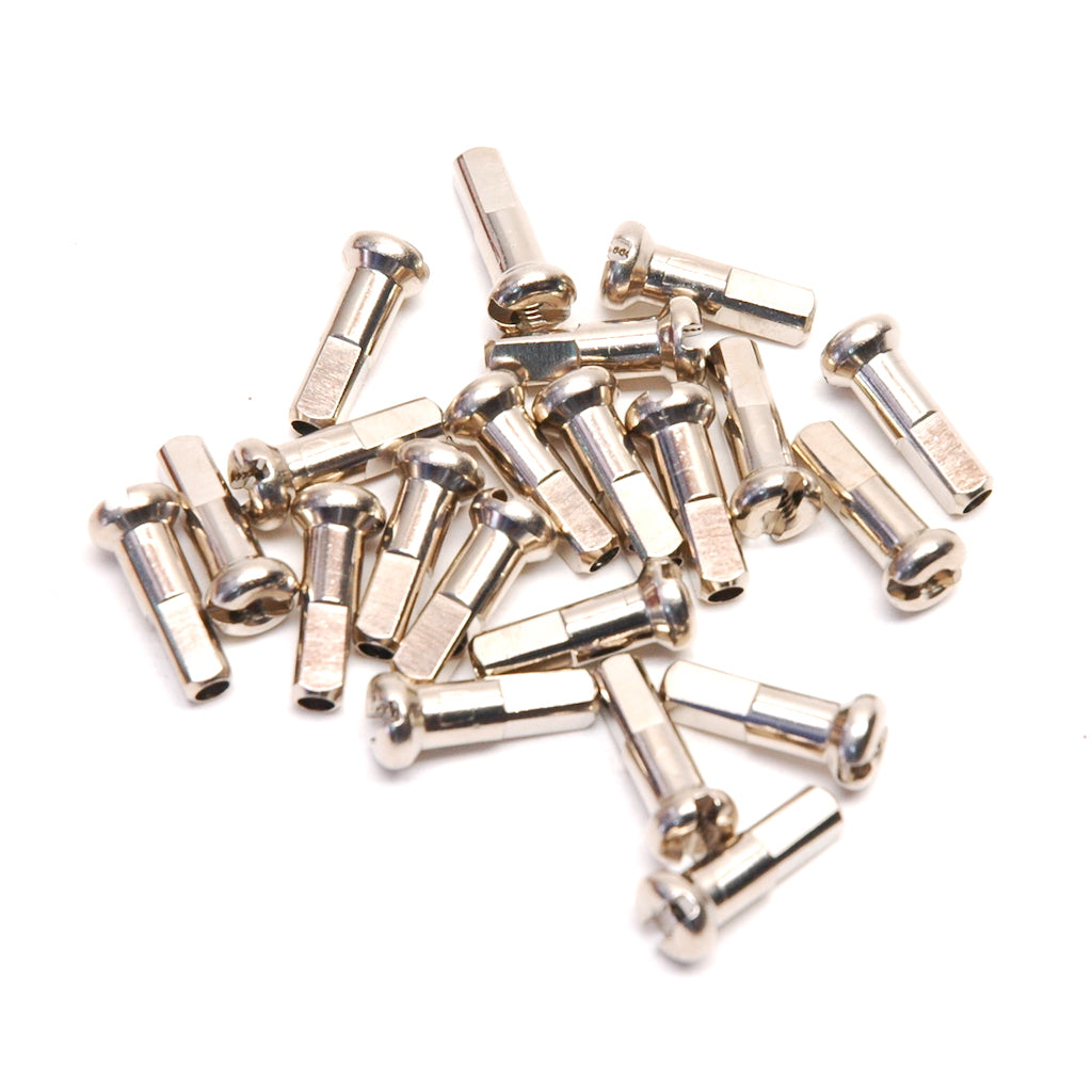 Sapim Polyax 14mm Silver Brass 14g Nipples