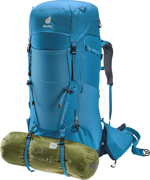 33% OFF! Deuter AIRCONTACT CORE 60+10 Trek Hiking Backpack Reef-Ink
