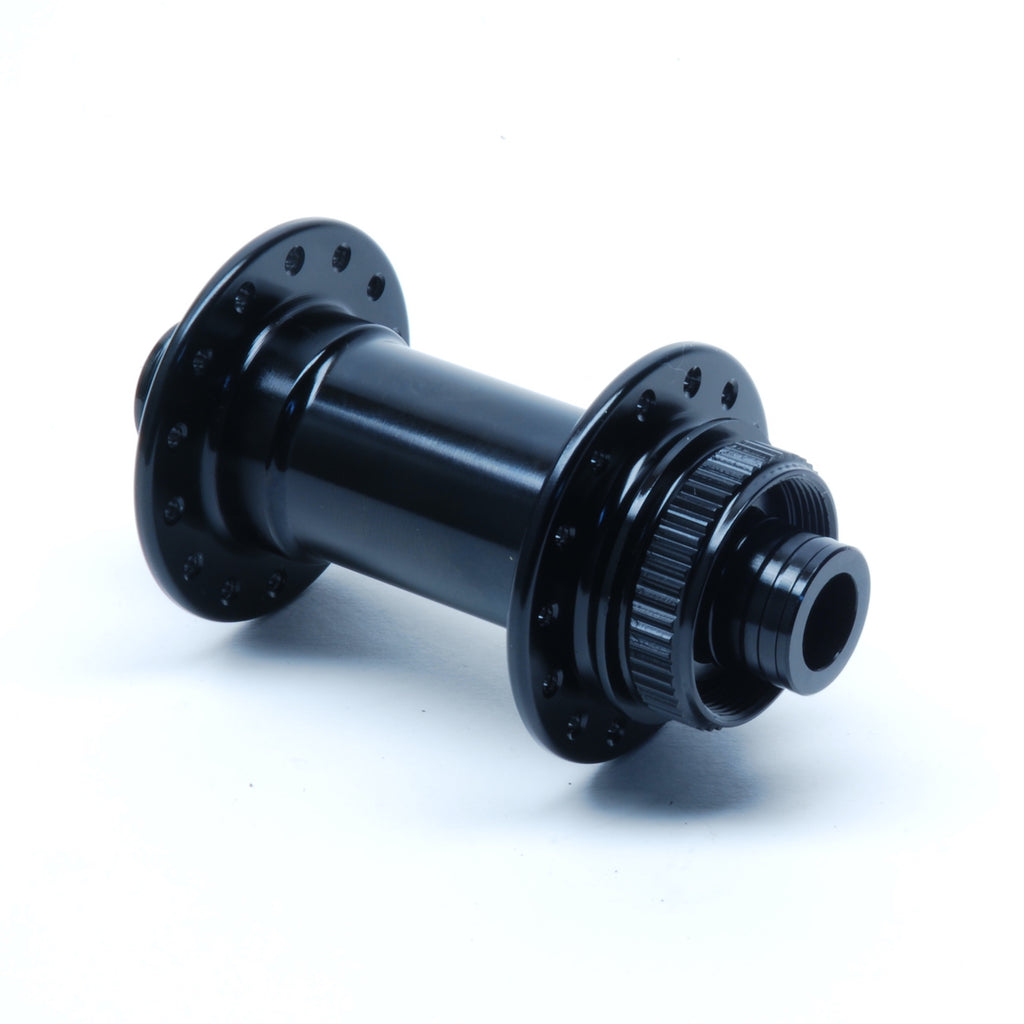 Bitex BX106F Front Centerlock Disc Brake Road, MTB, Gravel and CX Hub By XLR8 Wheels Angled