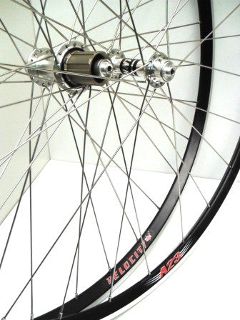 Clancy’s XLR8 Hubs on Velocity A23 – Road Tubeless Ready
