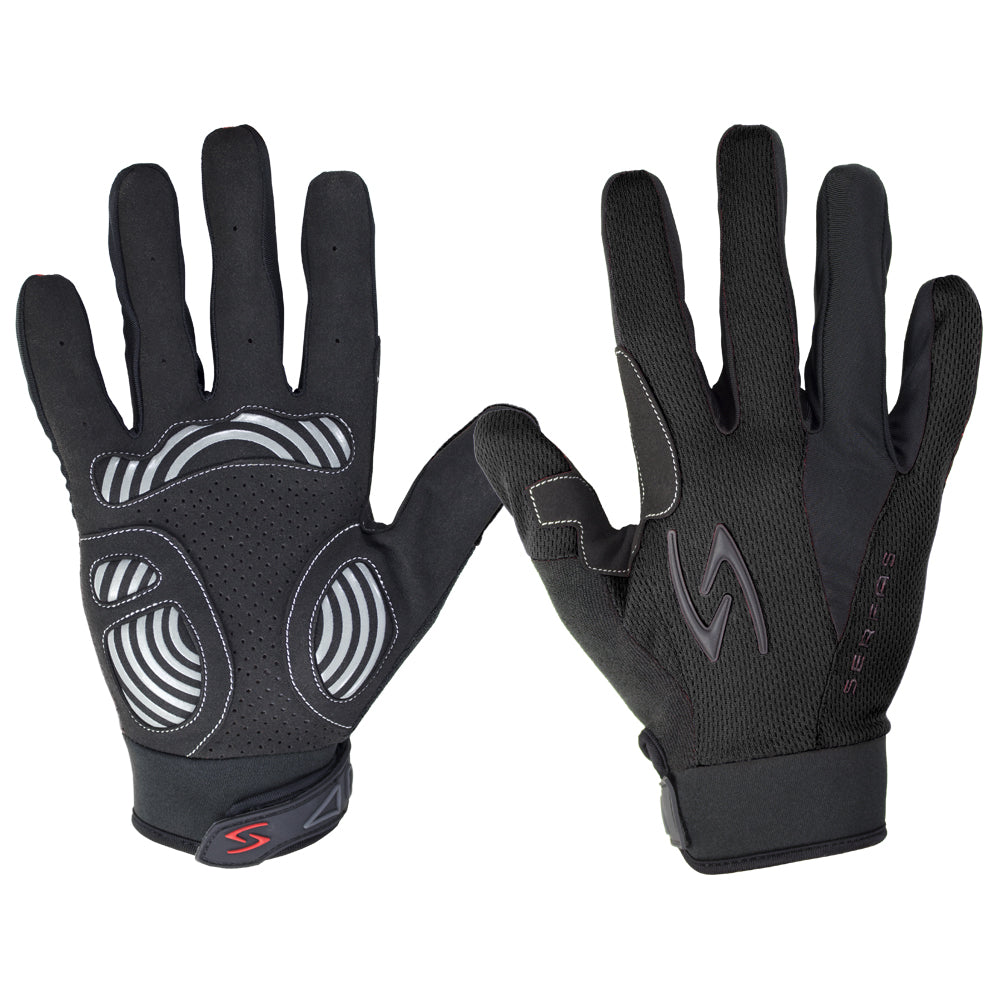 Serfas Zen Men’s Long Finger Gloves Black Medium $RRP59