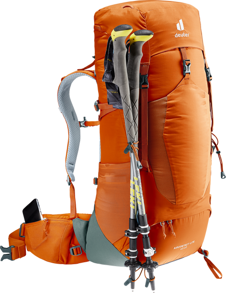 30% OFF! Deuter AIRCONTACT LITE 40+10 Trekking Hiking Backpack Chestnut-Teal