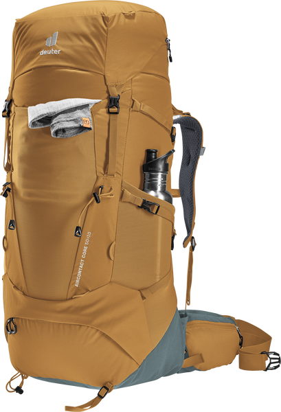 20% OFF! 2023 Deuter AIRCONTACT CORE 50+10 Trekking Hiking Backpack Almond-Teal