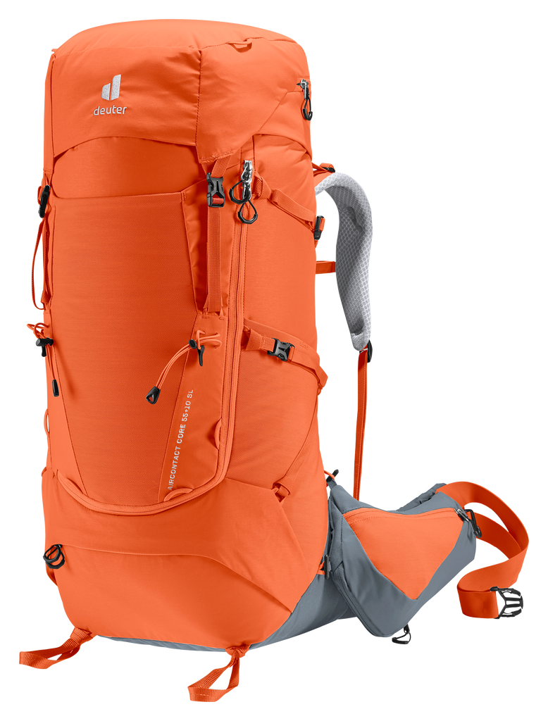 20% OFF! Deuter AIRCONTACT CORE 55+10 SL Trek Hiking Backpack Paprika-Graphite