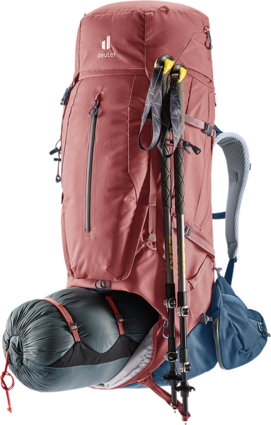 25% OFF! Deuter AIRCONTACT X 60+15 SL Trek Hiking Backpack Redwood-Ink