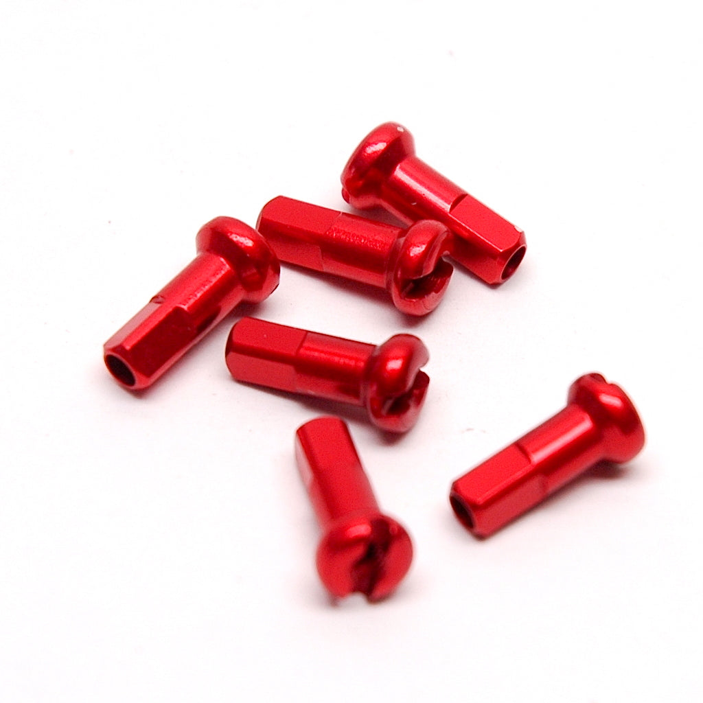 DT Swiss 12mm Red Alloy 14g Nipples (Bag of 72)