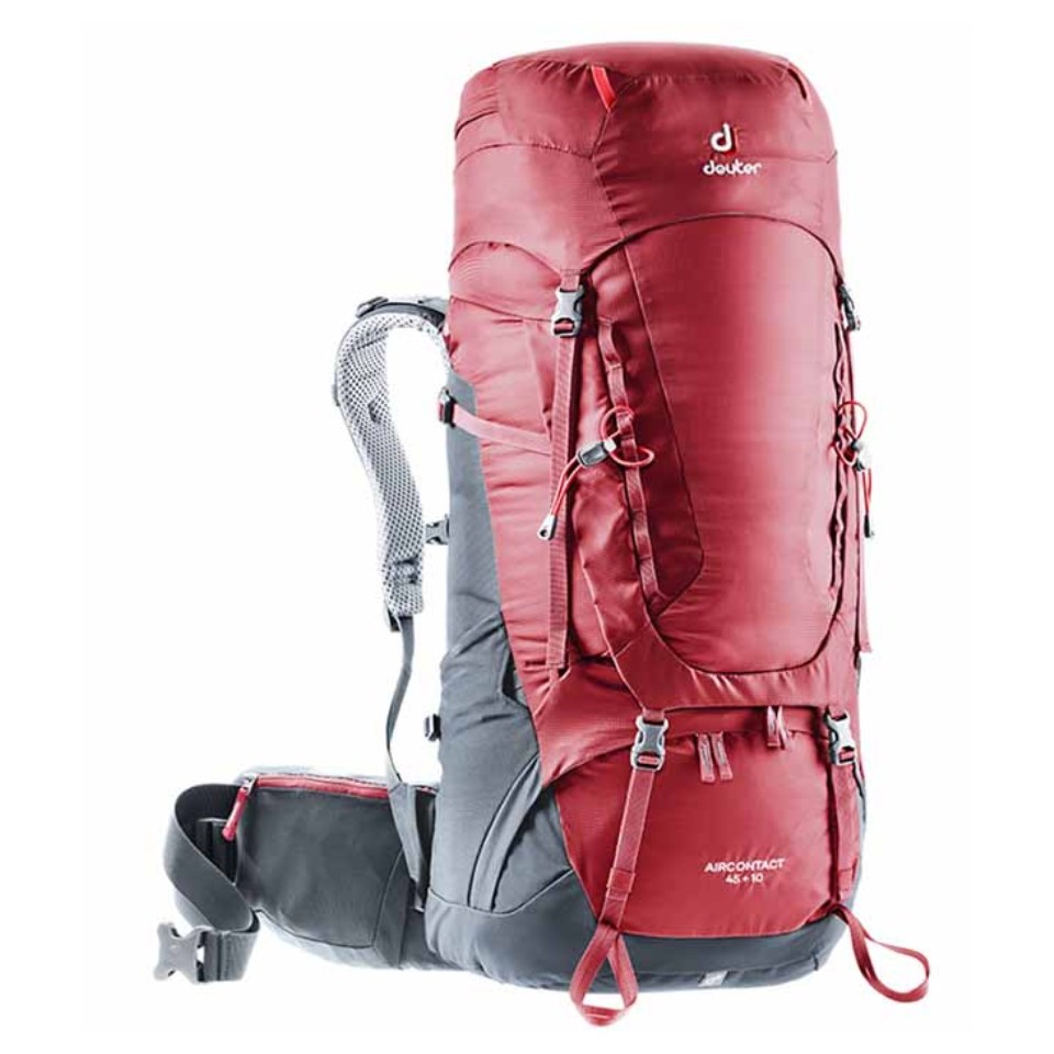 35% OFF! Deuter AIRCONTACT 45+10 Trekking Hiking Backpack Cranberry-Graphite